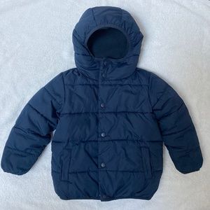 CREWCUTS Navy Kids Size 4-5 Unisex Boys Girls Puffer Coat Jacket With Hood